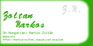 zoltan markos business card